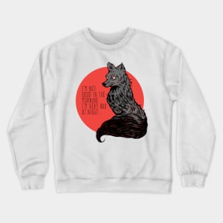 Midnight grumpy fox Crewneck Sweatshirt